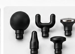 Five views of interchangeable massage attachments